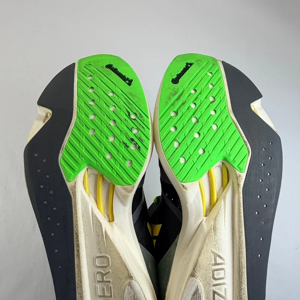 Adidas Adizero Takumi Sen 8 Running Shoes Mens 12 Black Neon Green Racing GY8405